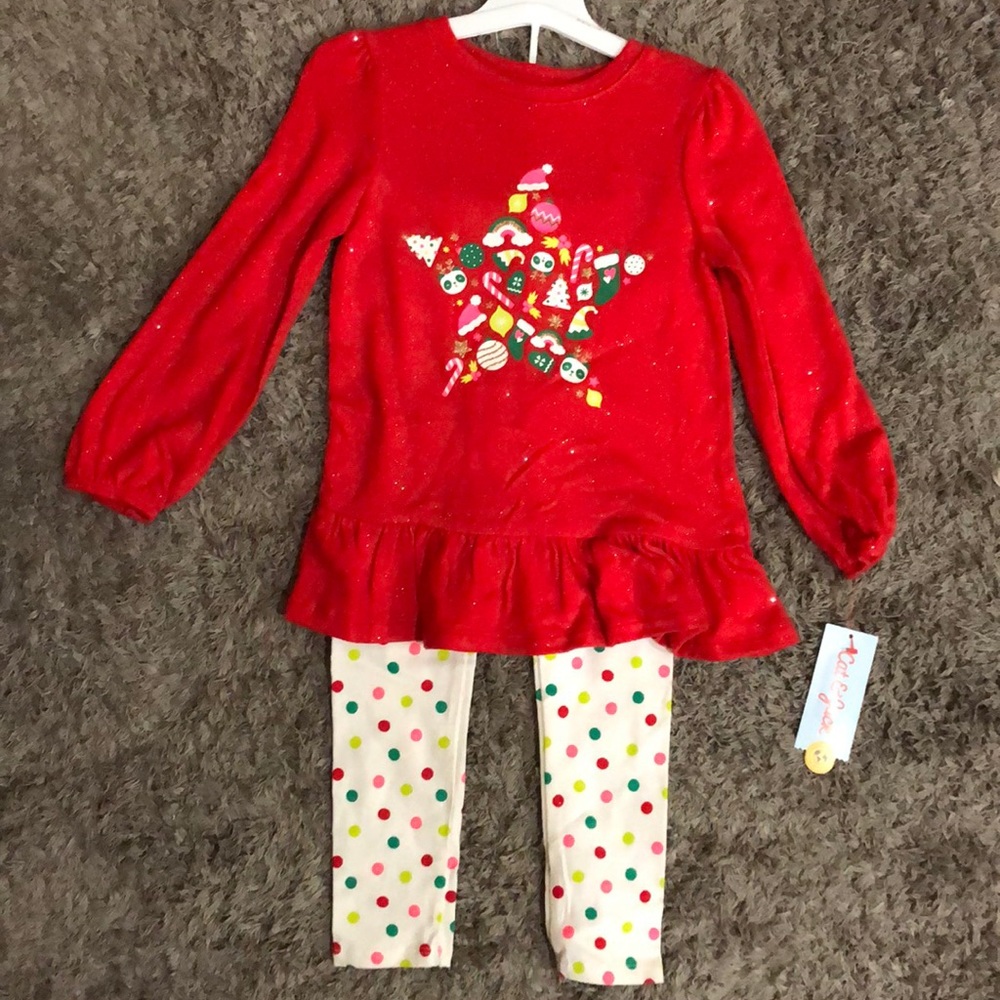 Girl’s Cat & Jack Christmas Outfit